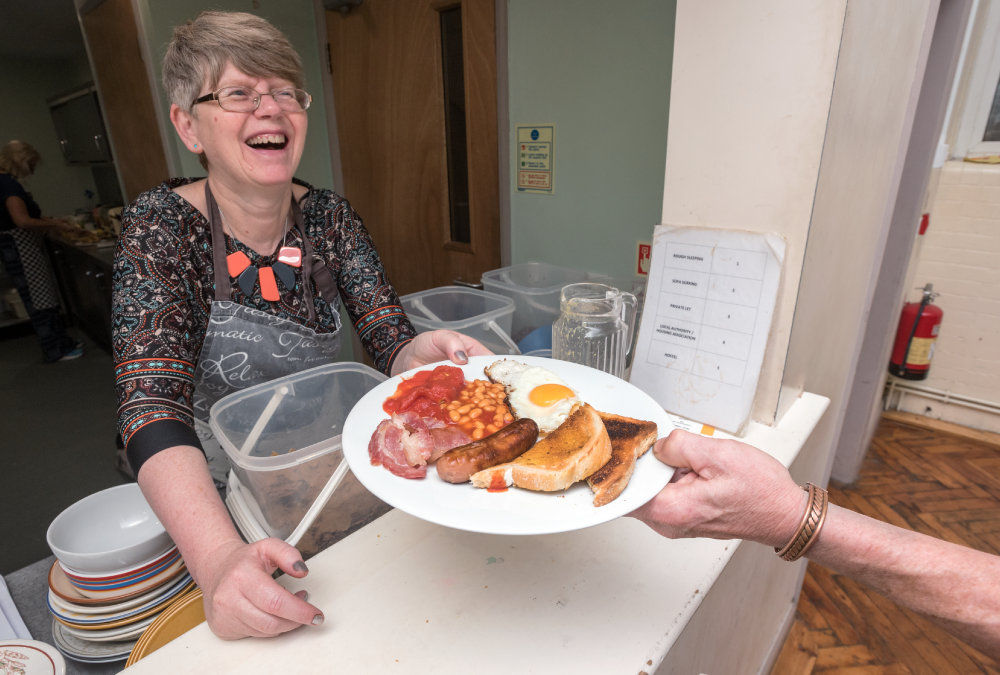 Housebuilder provides breakfasts for homeless people in Swindon